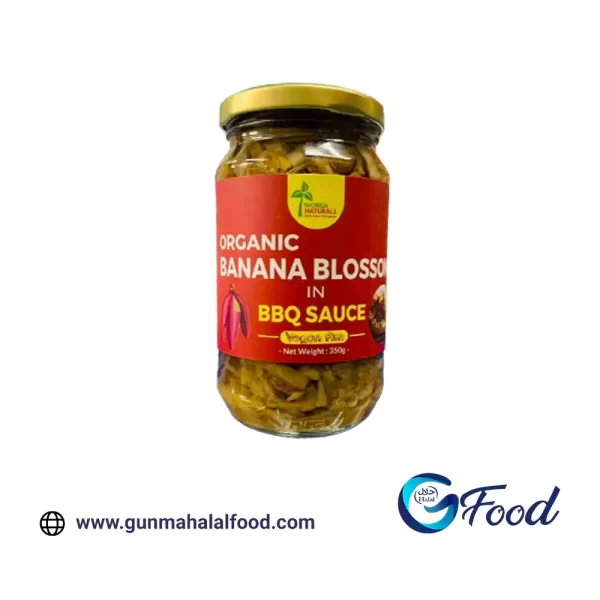 1.organic banana blossom in bbq sauce